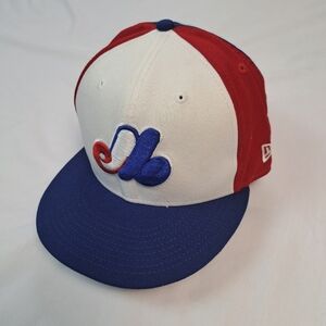 Montreal Expos New Era Cooperstown Collection 59FIFTY Fitted Hat Size 7 3/8
